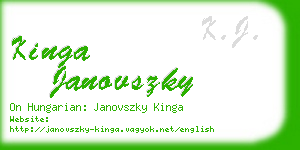 kinga janovszky business card